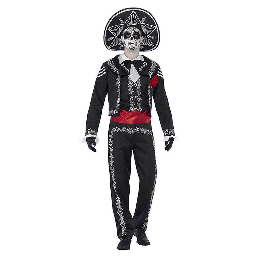 Scary Skeleton Suit - Black and White Halloween Pants and Jacket business suit cosplay - zzcosplay