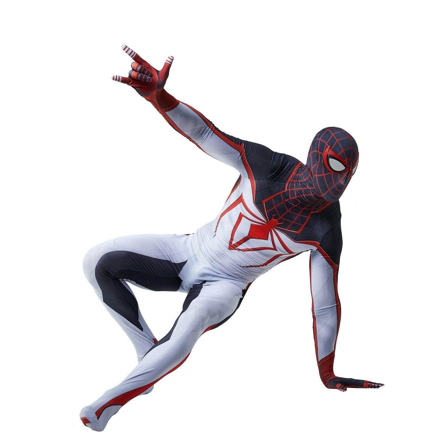 Spider-Man PS5 Game Miles Morales Tight Jumpsuit Costume for Adults and Kids - zzcosplay