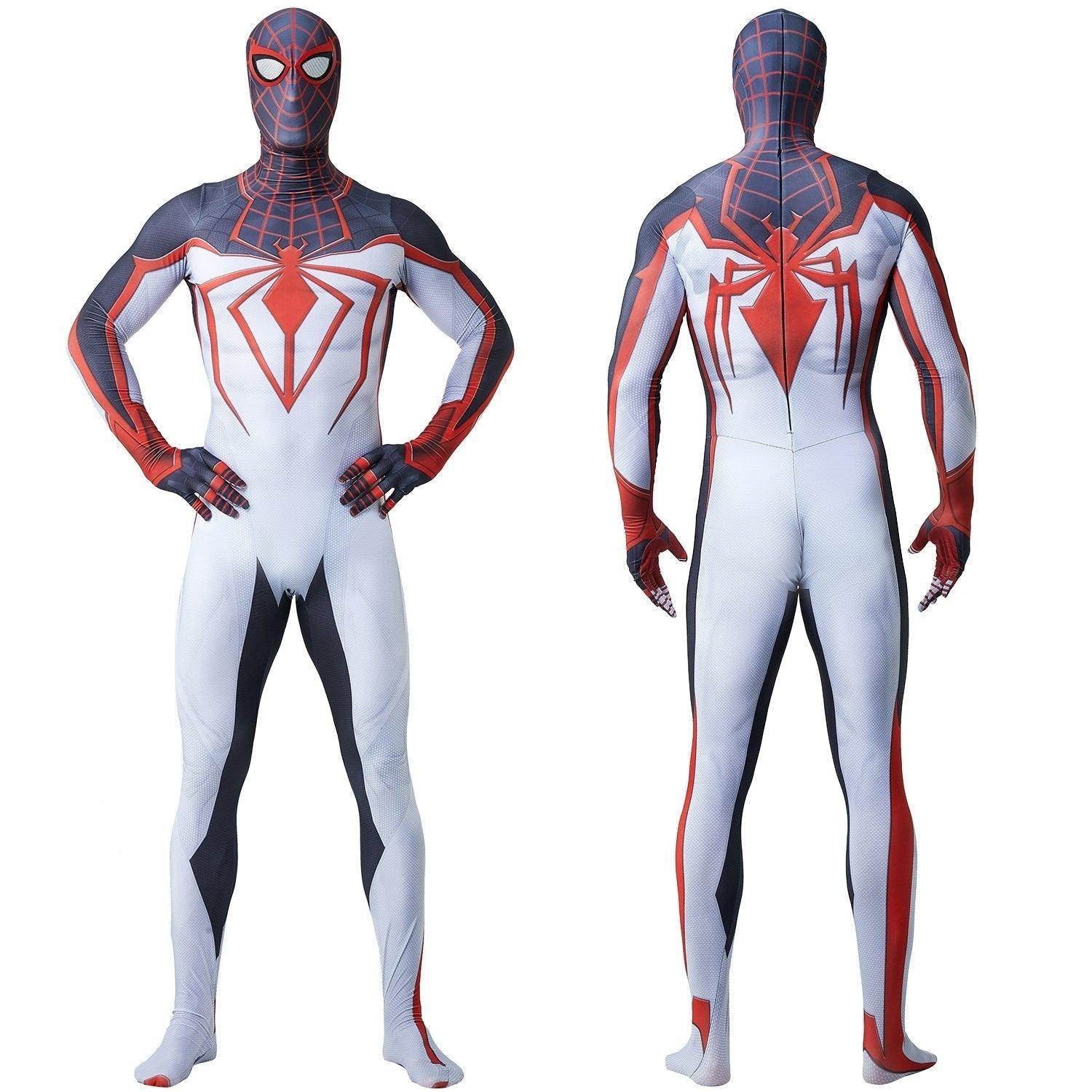 Spider-Man PS5 Game Miles Morales Tight Jumpsuit Costume for Adults and Kids - zzcosplay