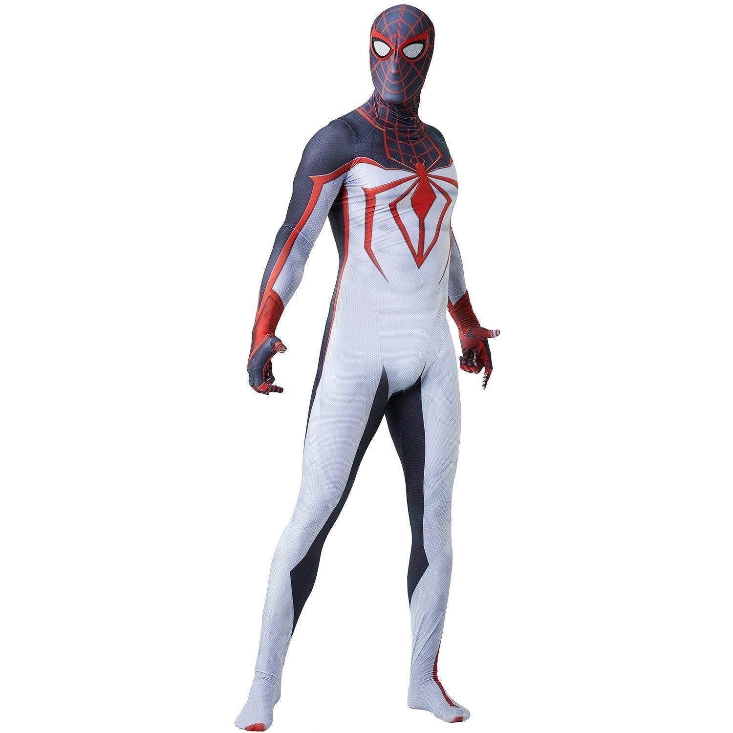 Spider-Man PS5 Game Miles Morales Tight Jumpsuit Costume for Adults and Kids - zzcosplay