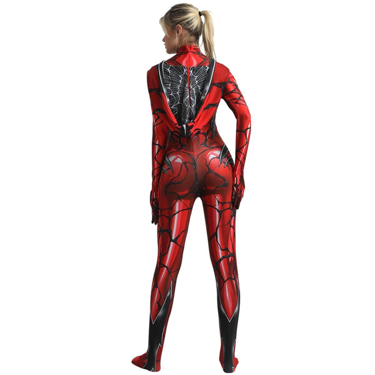 Spider-Man Venom Spider-Gwen Stacy Jumpsuit Lady Carnage Hooded Cosplay Costume Halloween - zzcosplay