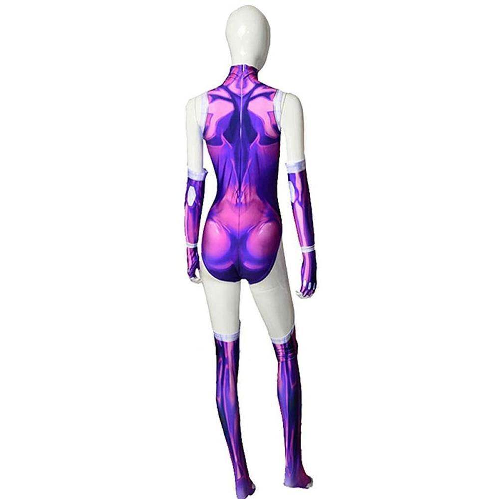 Starfire Jumpsuit Zentai Cosplay Costume Halloween Carnival Suit For Adults - zzcosplay
