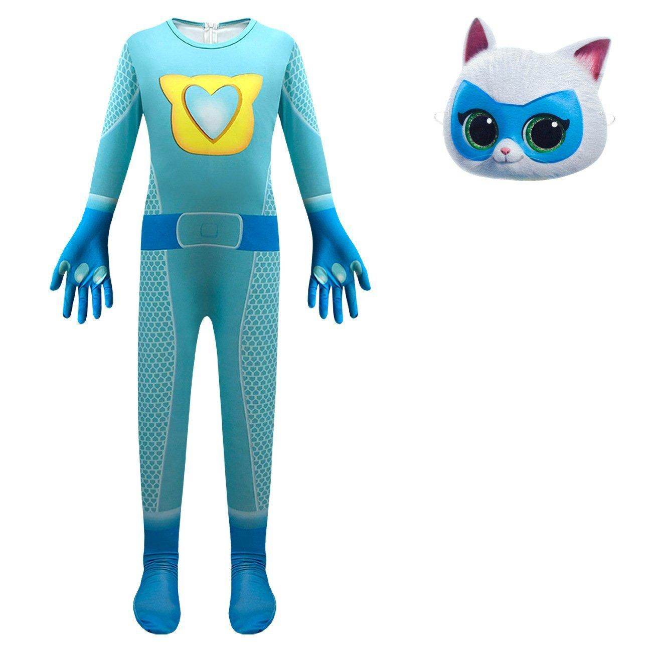 Super Cute Kitties Jumpsuits Cosplay costume With Mask For Kids - zzcosplay