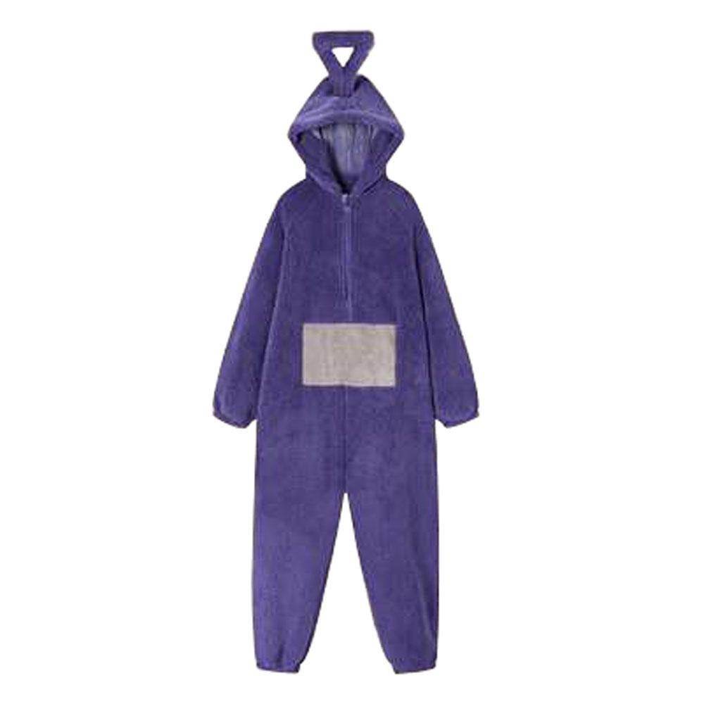 Teletubbies Tinky Winky Dipsy Po Laa-Laa Coral Fleece Onesies Pajamas for Adults Kids - zzcosplay
