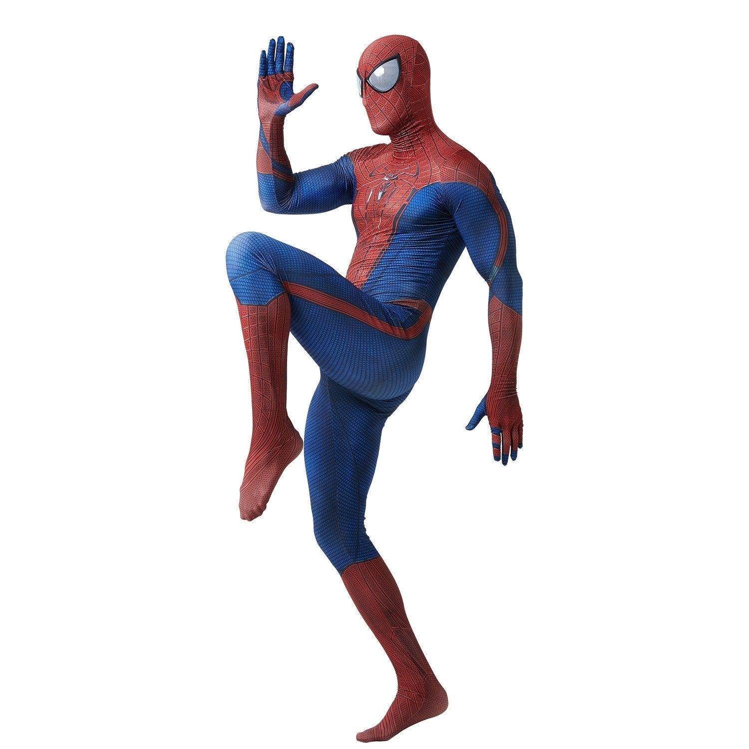 The Amazing Spider-Man Peter Parker Cosplay Costume with Black Eyes - zzcosplay