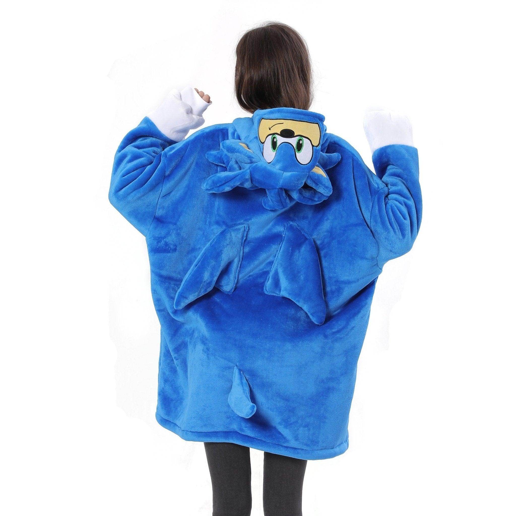 The Hedgehog Sonic Sonic Keep Warm Costume Cozy Cartoon Lazy TV Blanket - zzcosplay