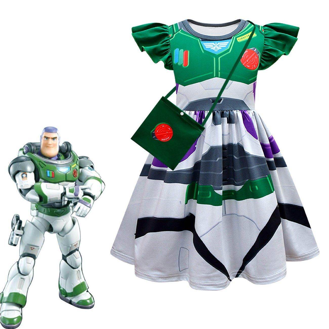 Toy Story 4 Miss Buzz Lightyear Costume Dress For Kids Girls - zzcosplay