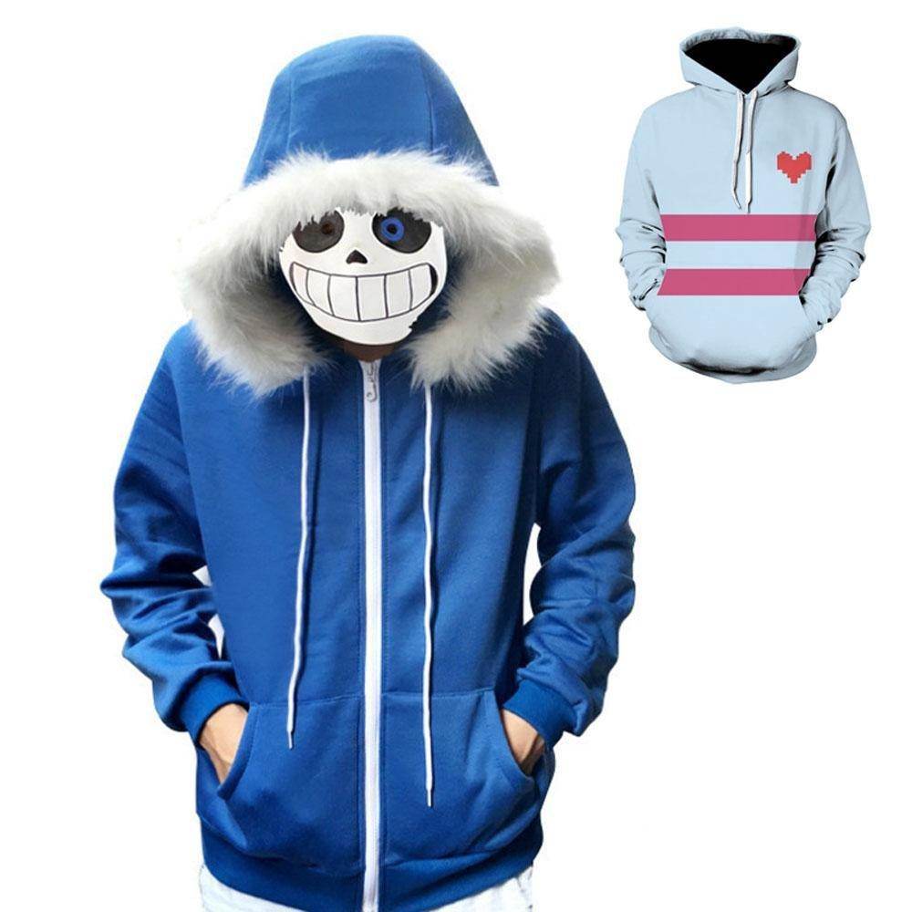 Undertale Sans Hoodie Costume Cosplay Sweatshirt for Halloween - zzcosplay