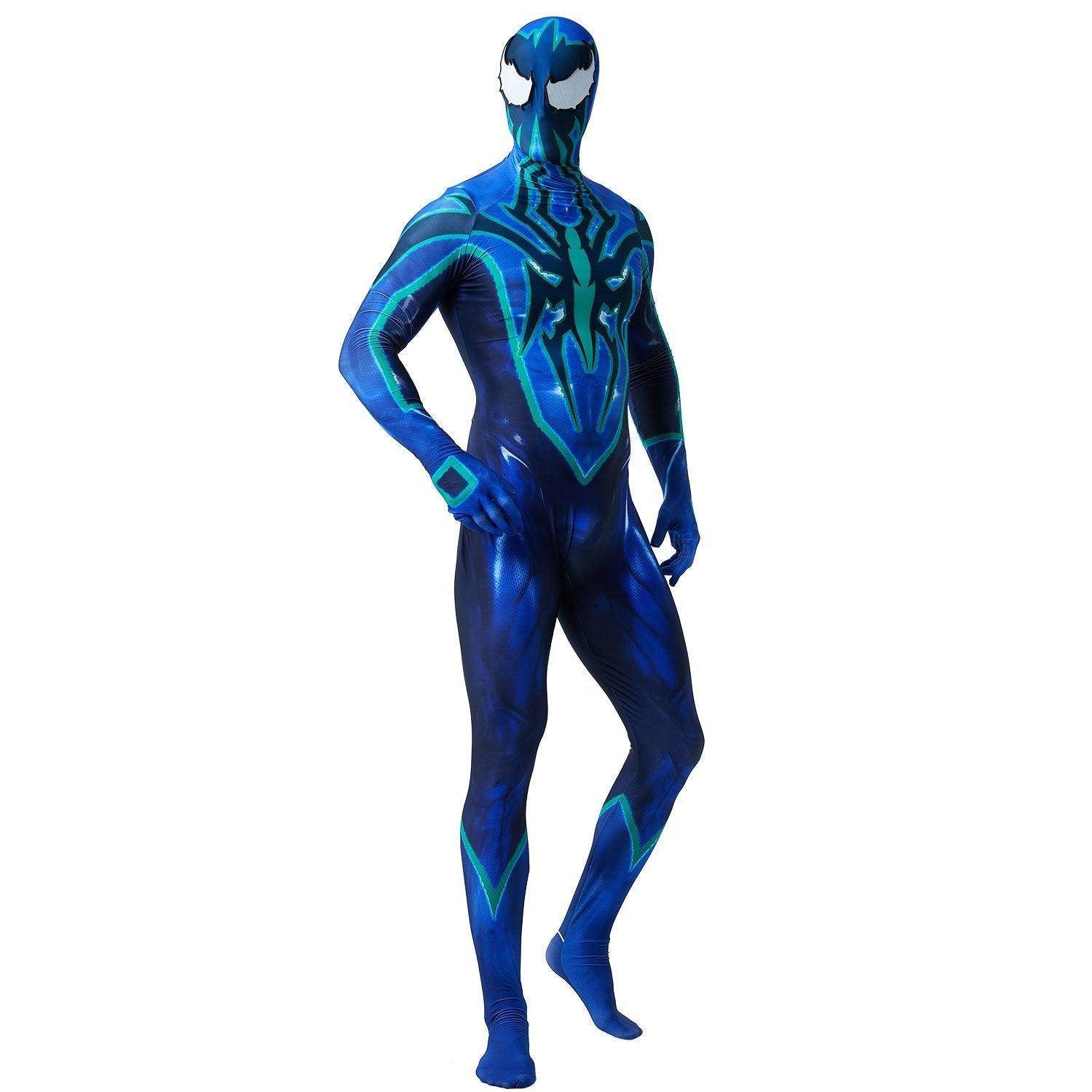 Vibrant Blue Spider-Man Peter Parker Cosplay Jumpsuit Costume New Fashion Superhero Suit - zzcosplay