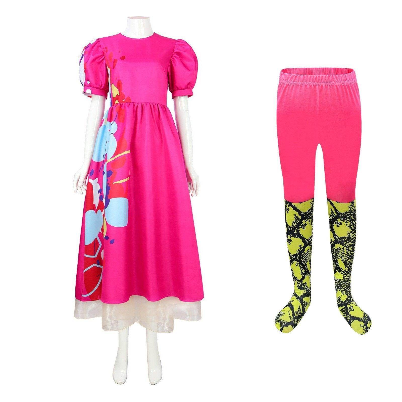 Weird Barbie Costume Movie Kate McKinnon Pink Dress Outfits Halloween Cosplay Adults - zzcosplay