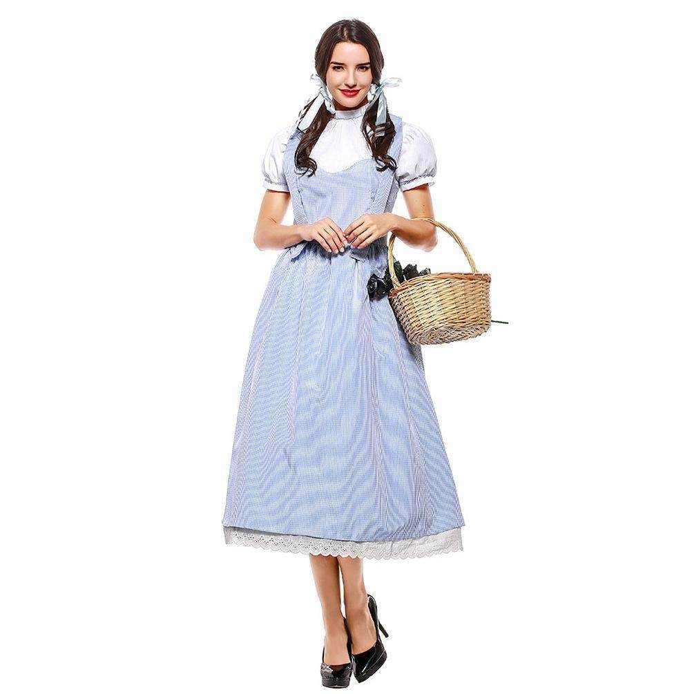 Wizard of Oz Dorothy Costume Dress Maid Alice for Women XXL Size - zzcosplay