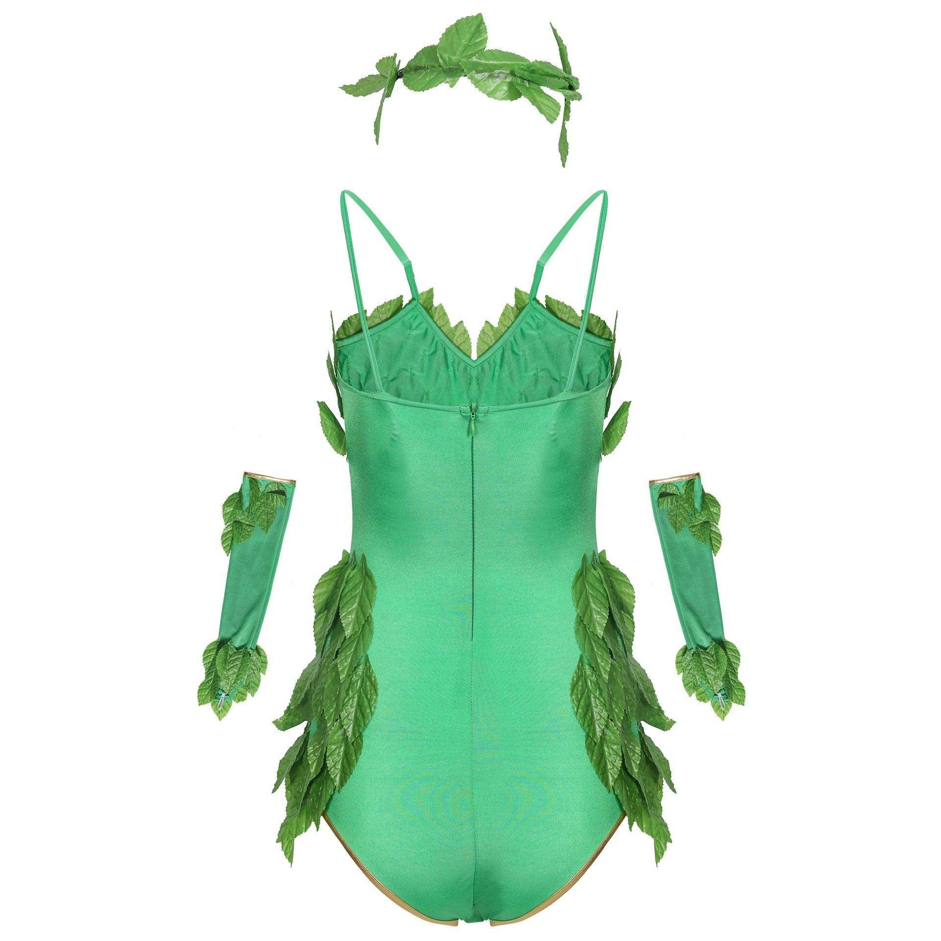 Women's Deluxe Poison Ivy Costume Jumpsuit Halloween - zzcosplay