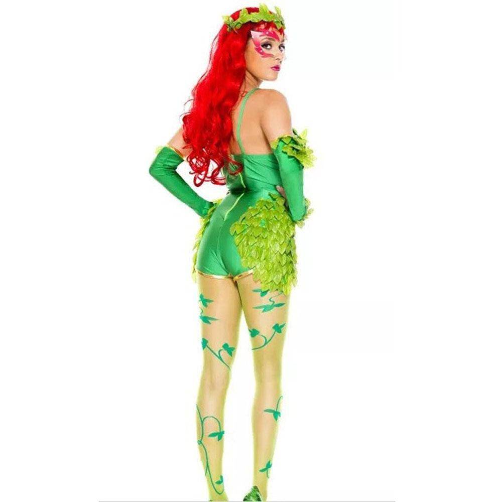Women's Deluxe Poison Ivy Costume Jumpsuit Halloween - zzcosplay