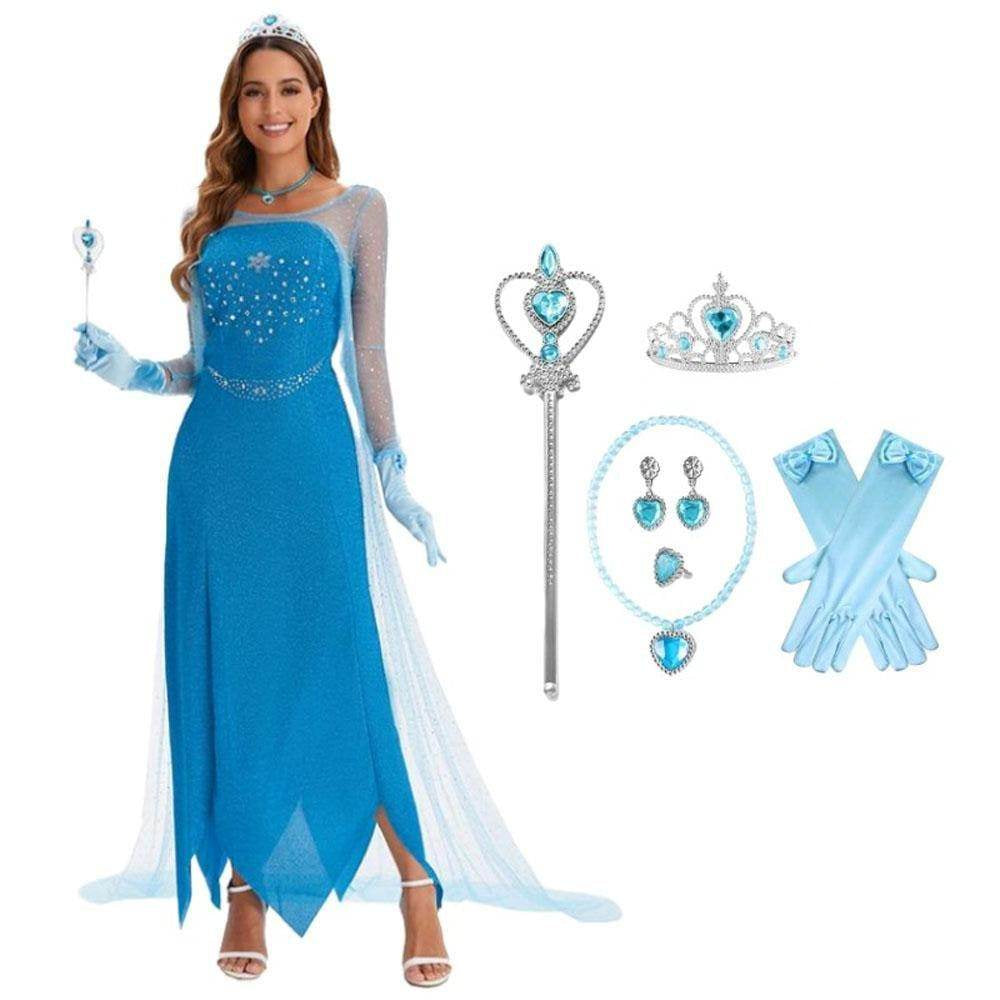 2024 New Elsa Frozen Queen Costume Carnival Cosplay Suit - zzcosplay