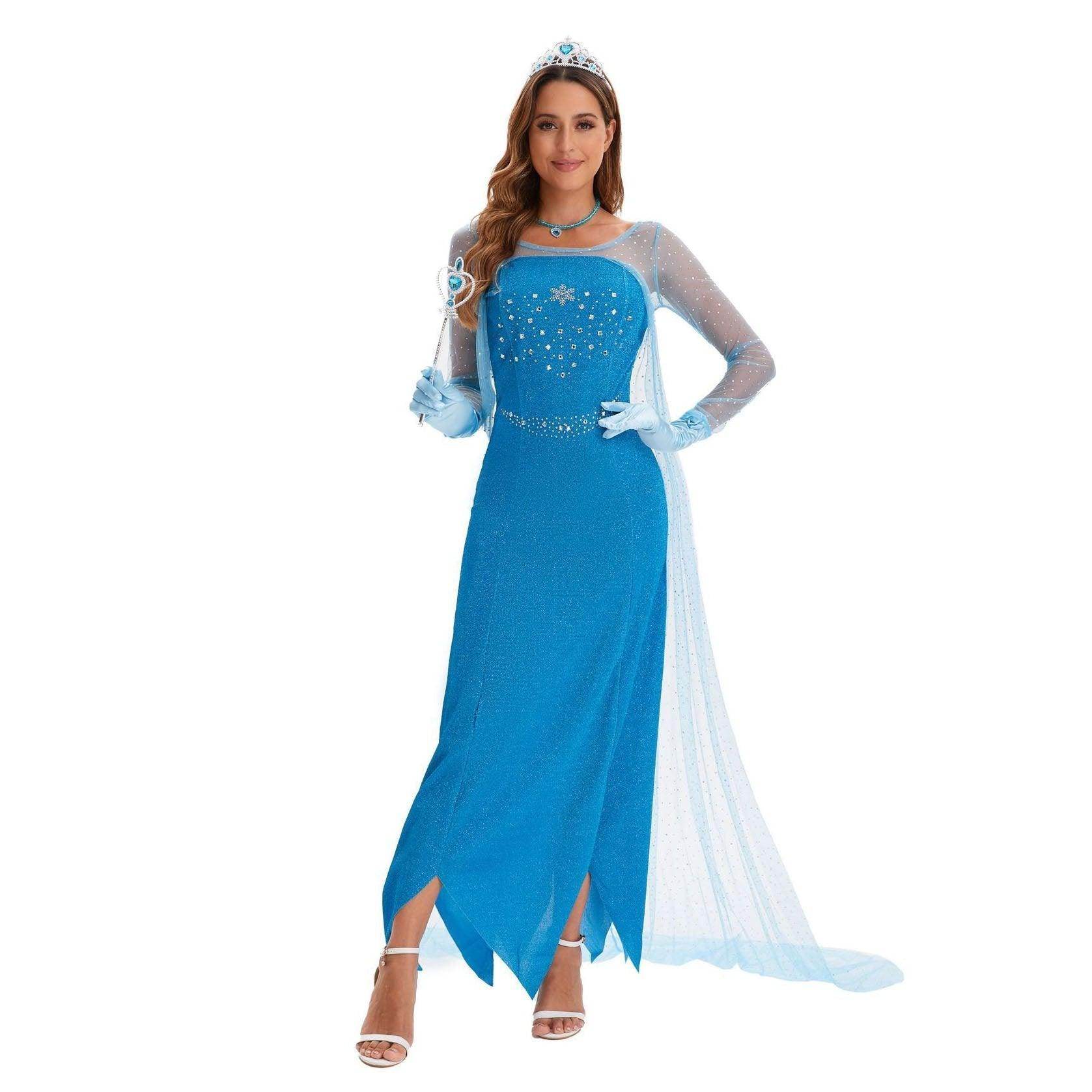 2024 New Elsa Frozen Queen Costume Carnival Cosplay Suit - zzcosplay