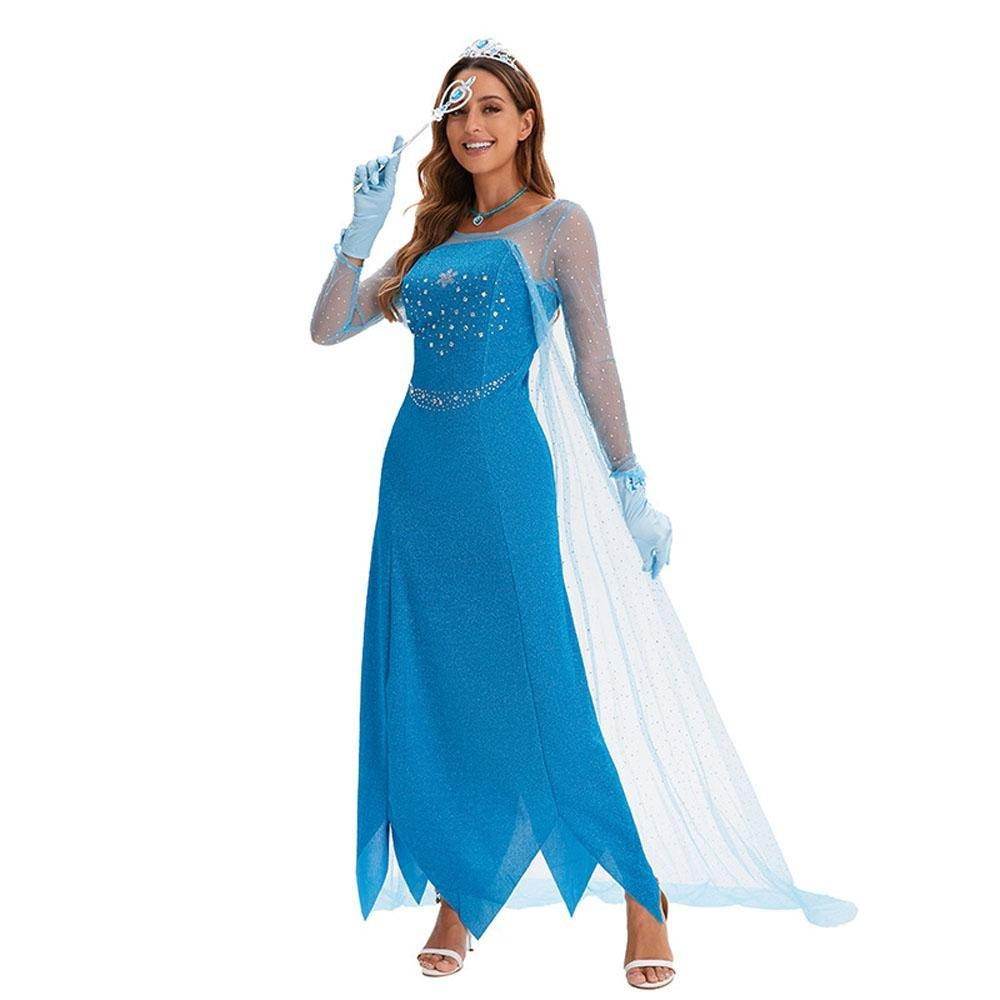 2024 New Elsa Frozen Queen Costume Carnival Cosplay Suit - zzcosplay
