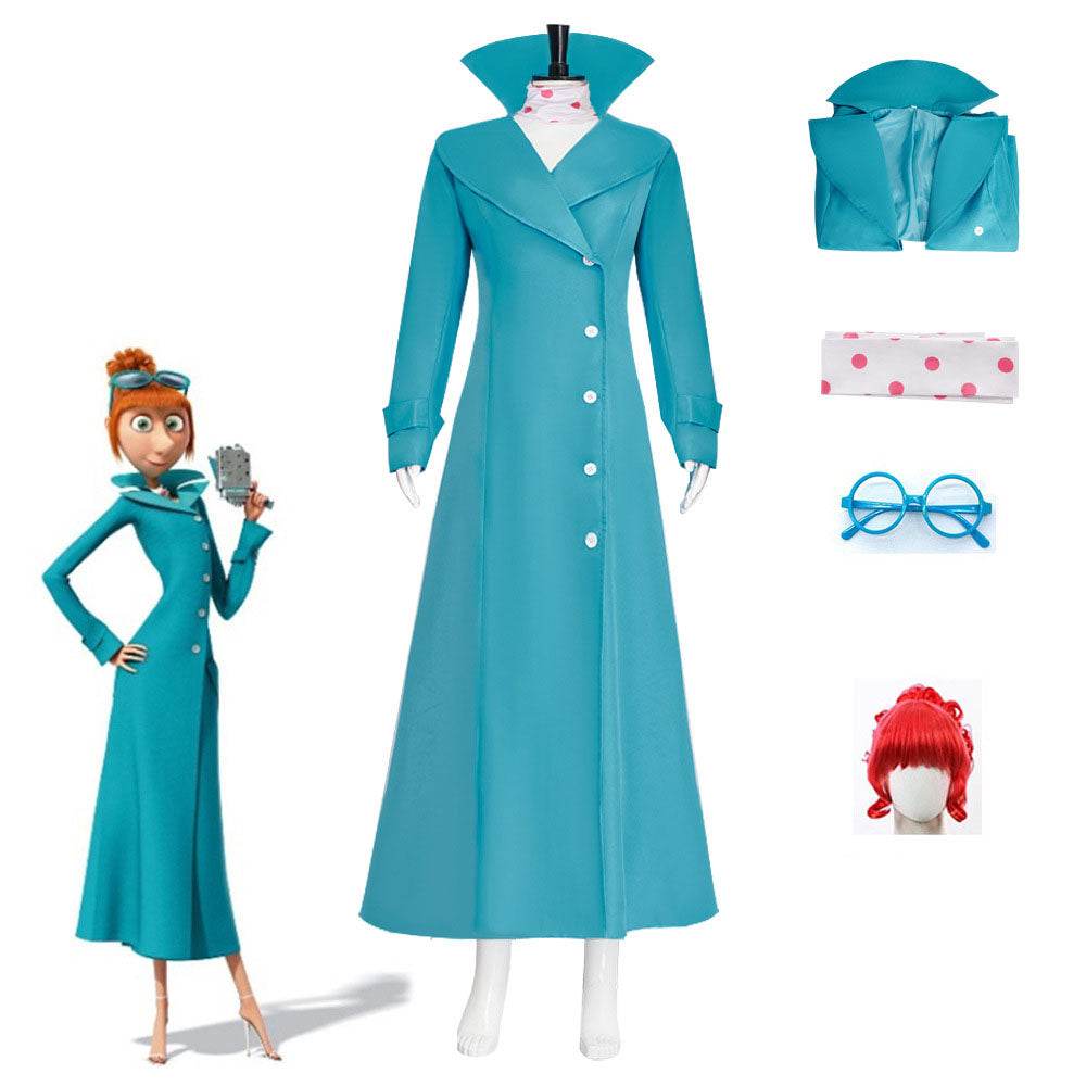 Despicable Me Lucy Cosplay Costume Dress Outfits Carnival Suit - zzcosplay