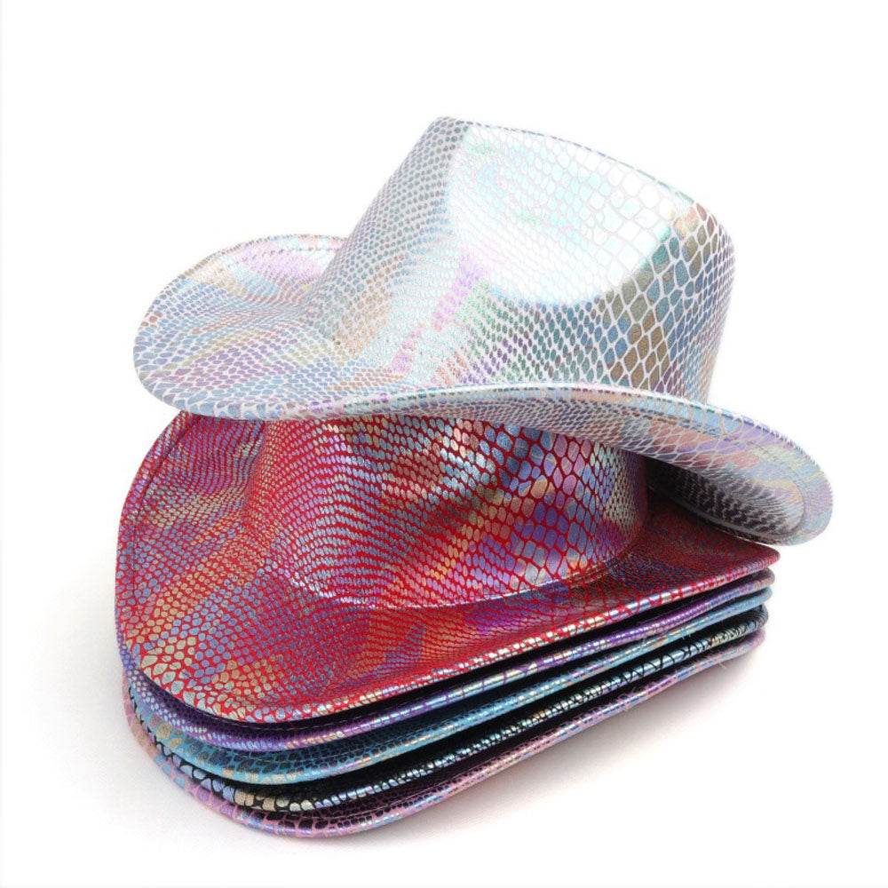Western cowboy hat men's retro sequined Party dance - zzcosplay