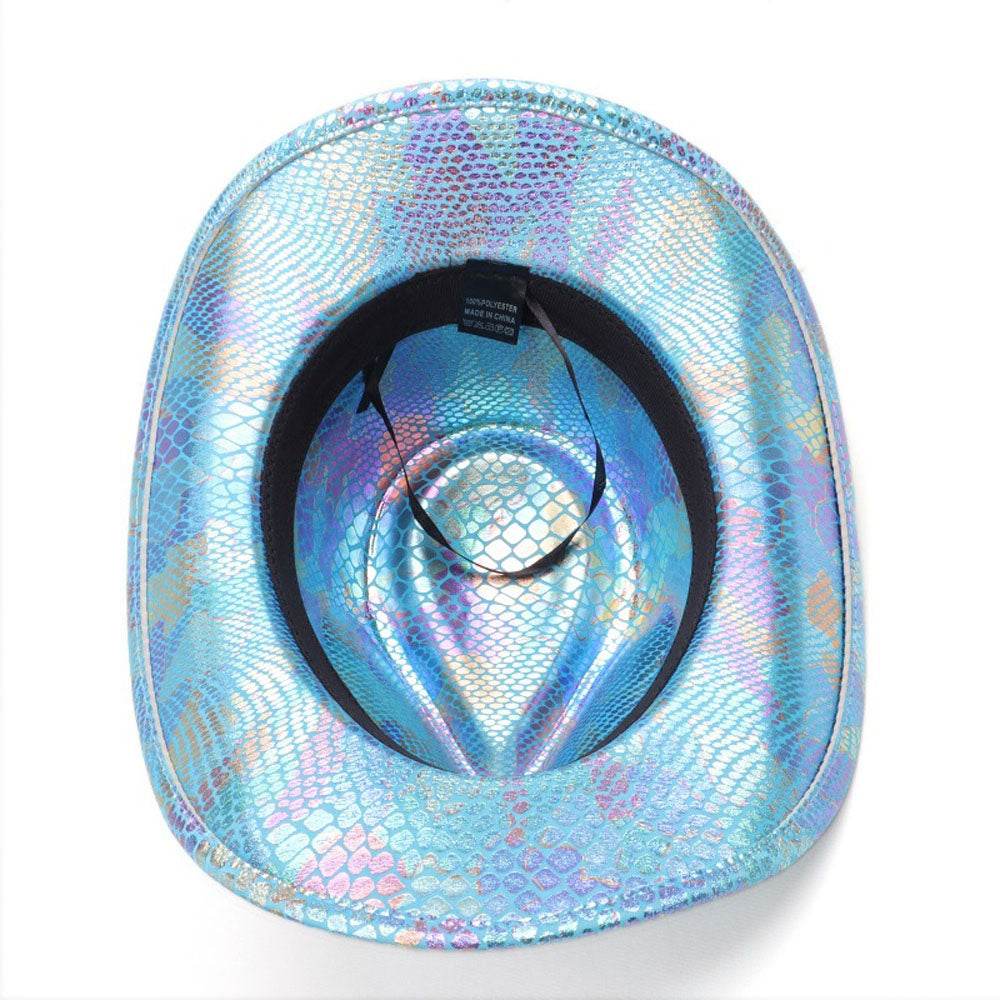 Western cowboy hat men's retro sequined Party dance - zzcosplay