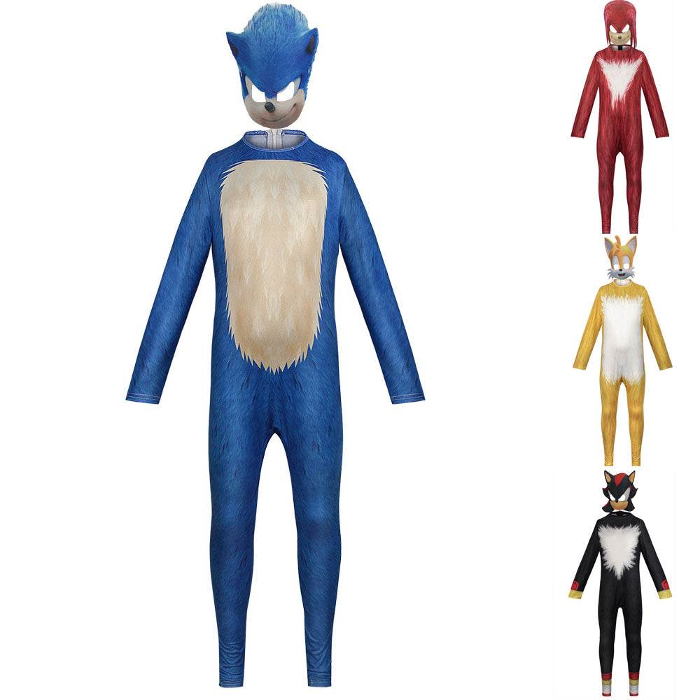 Sonic the Hedgehog Cosplay Costume Jumpsuit Kids Party Carnival - zzcosplay