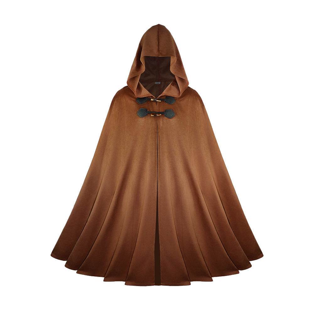 Medieval Suede Cape Halloween Retro Cloak Battle Warrior Role Play Cosplay Costume - zzcosplay