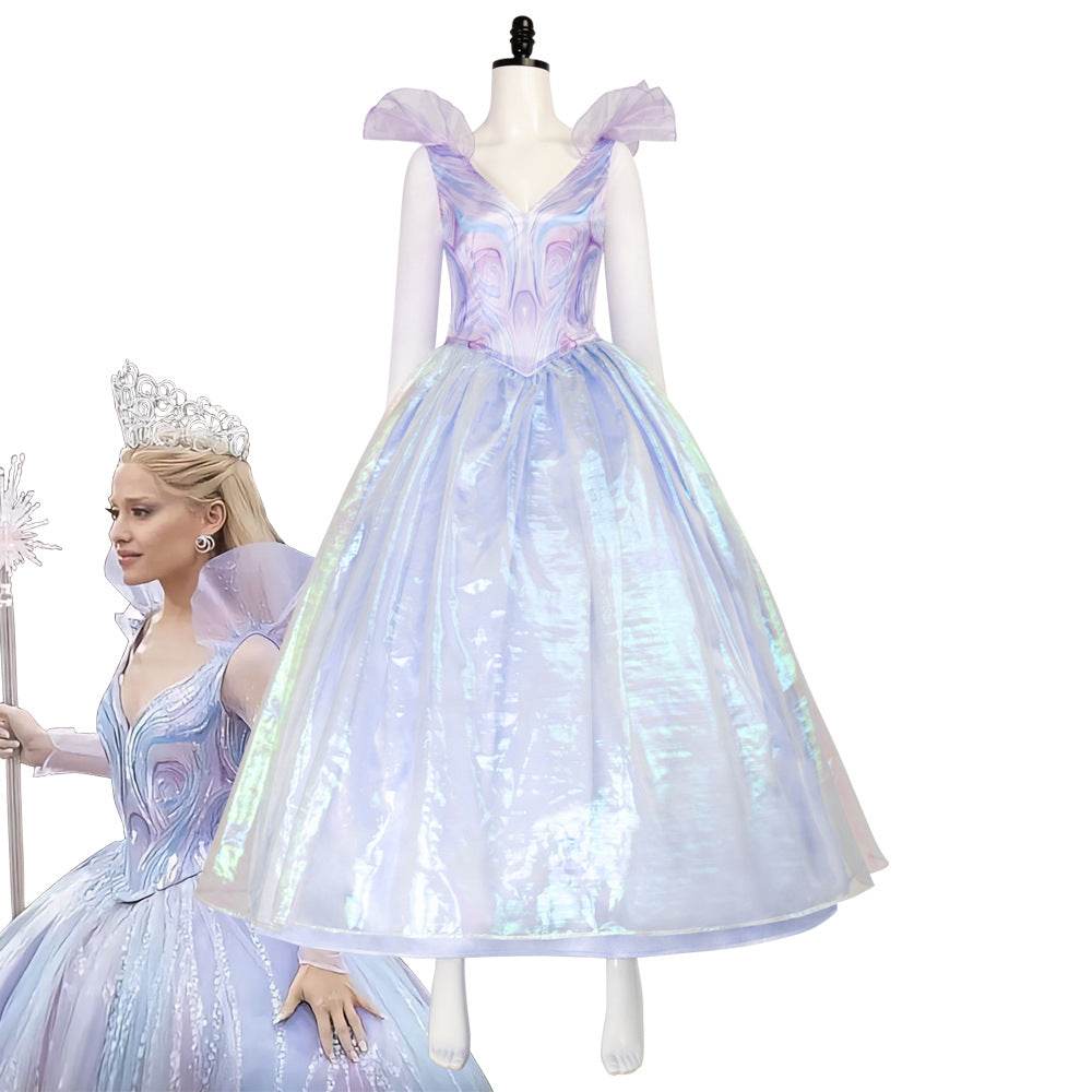 Wicked Glinda Women Blue Dress Outfit Carnival Halloween Cosplay Costume - zzcosplay