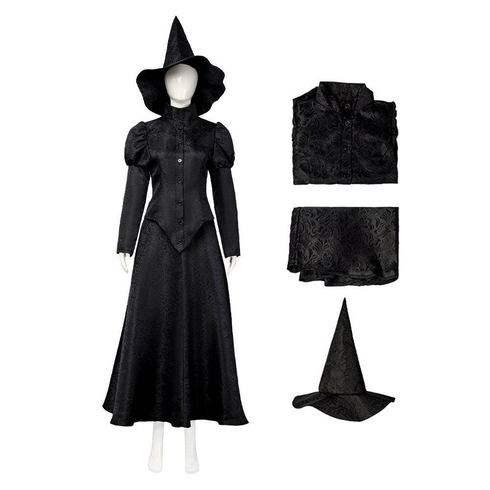 Wicked Elphaba Women Dress Outfit Carnival Cosplay Costume Set - zzcosplay