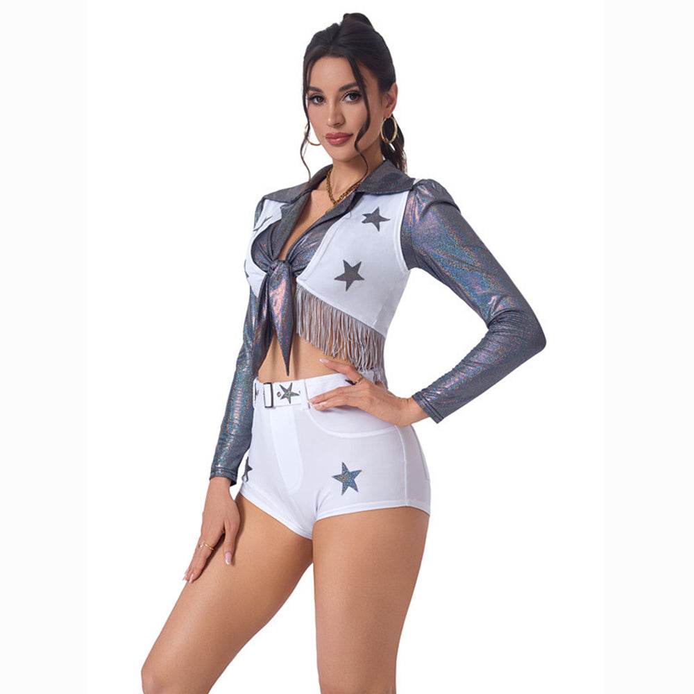 Dallas Cowboy Cheerleader Football Star Costume For Women Halloween - zzcosplay