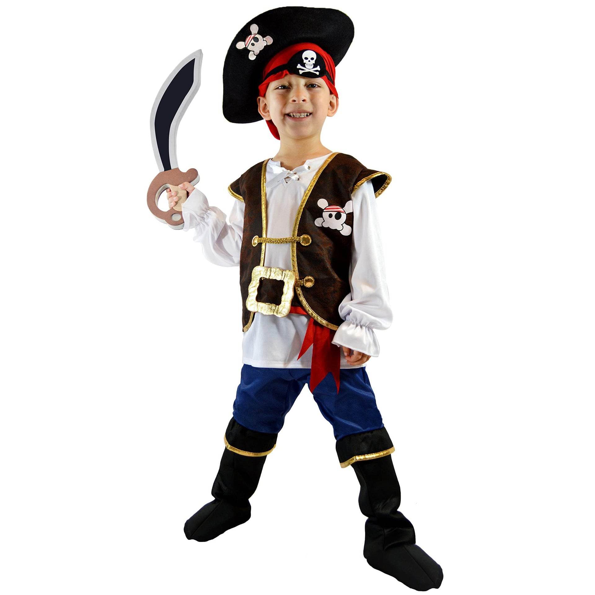 Halloween Kids Boys Girls Pirate Costume Set for Toddler Themed Party - zzcosplay