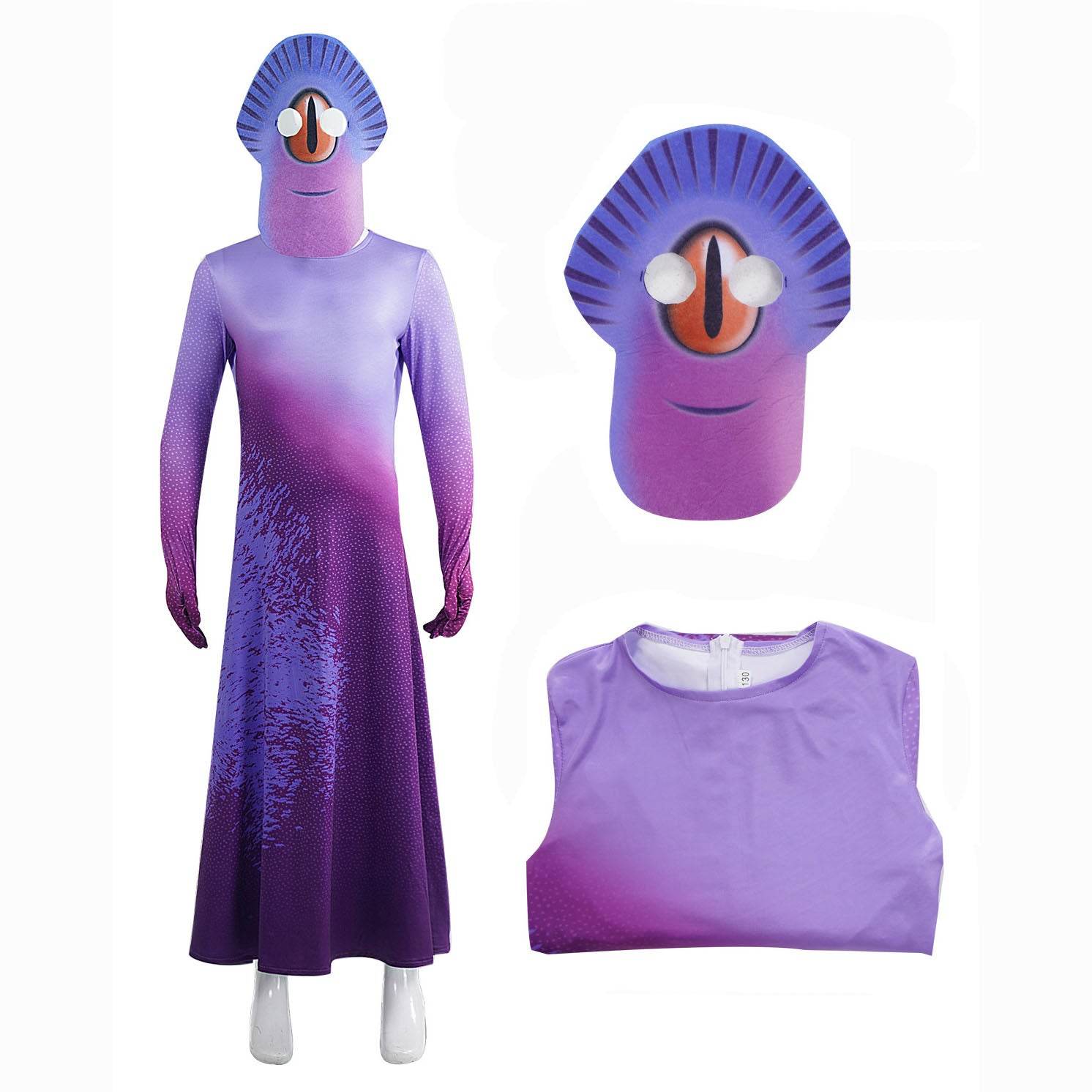 Alien blue fish tights bodysuit Alien earth commissioner Costume cosplay - zzcosplay