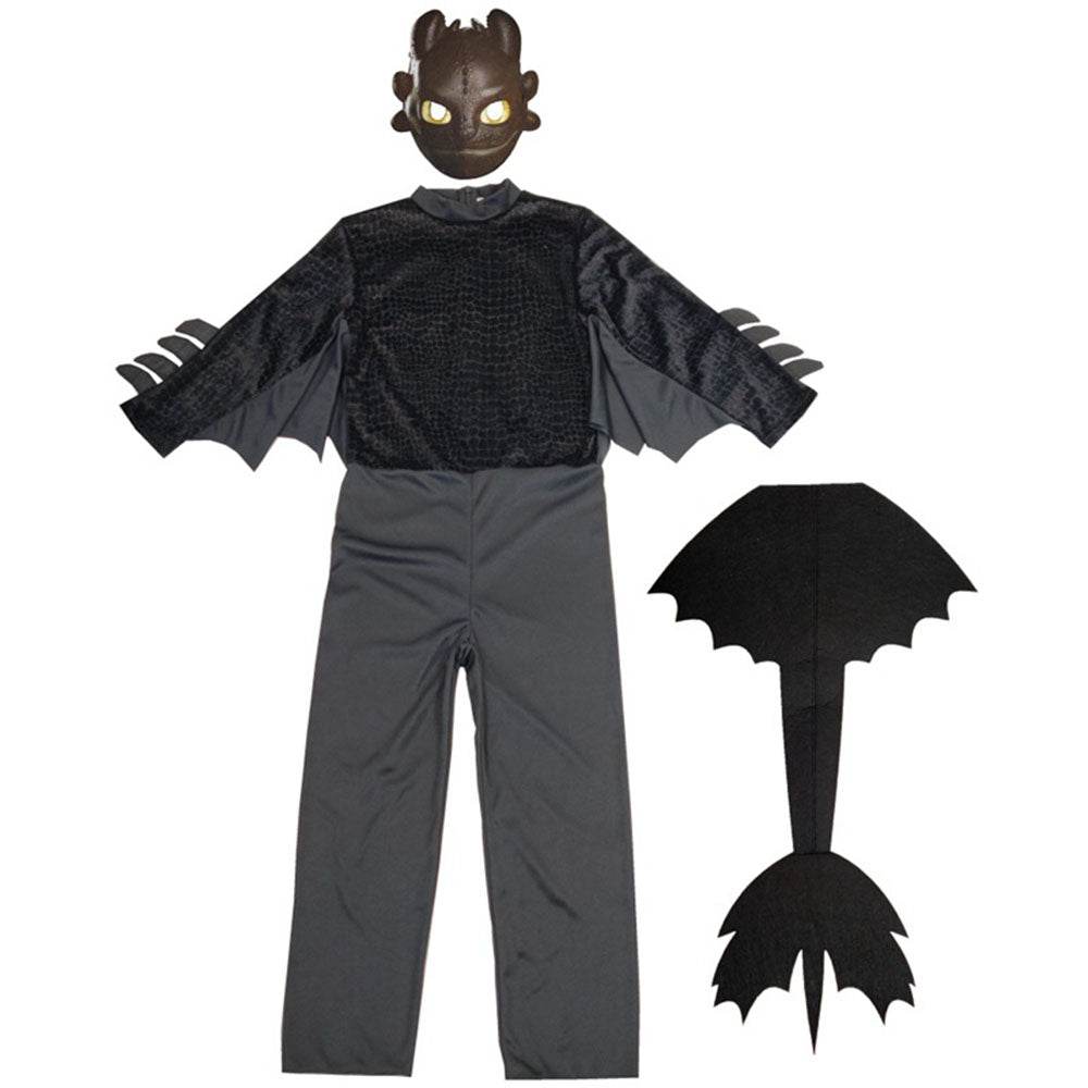 How to Train Your Dragon: Toothless Live Action Deluxe Child Costume Halloween - zzcosplay