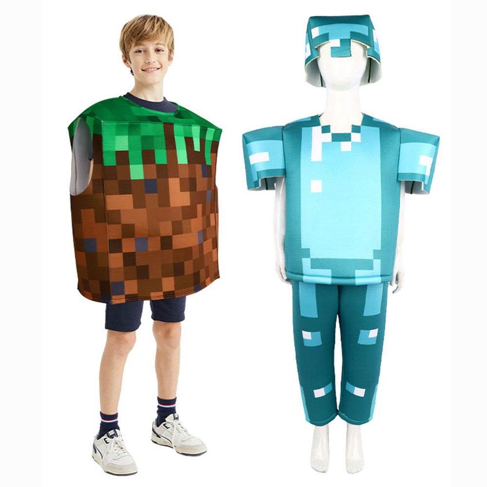 Minecraft Steve Costume for Kids Halloween - zzcosplay