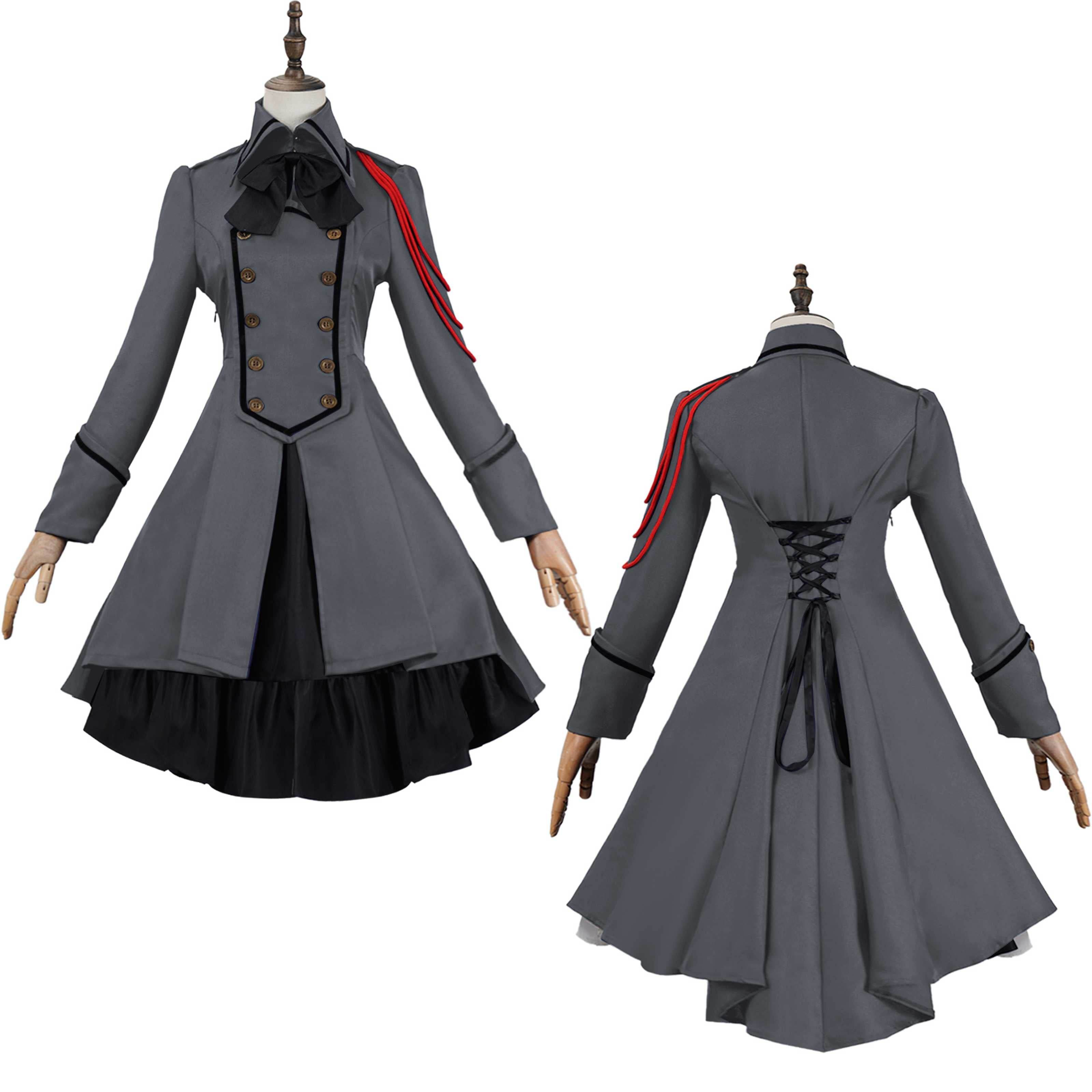 Medieval cos Renaissance gothic dress Retro bow ruffled punk cosplay skirt - zzcosplay