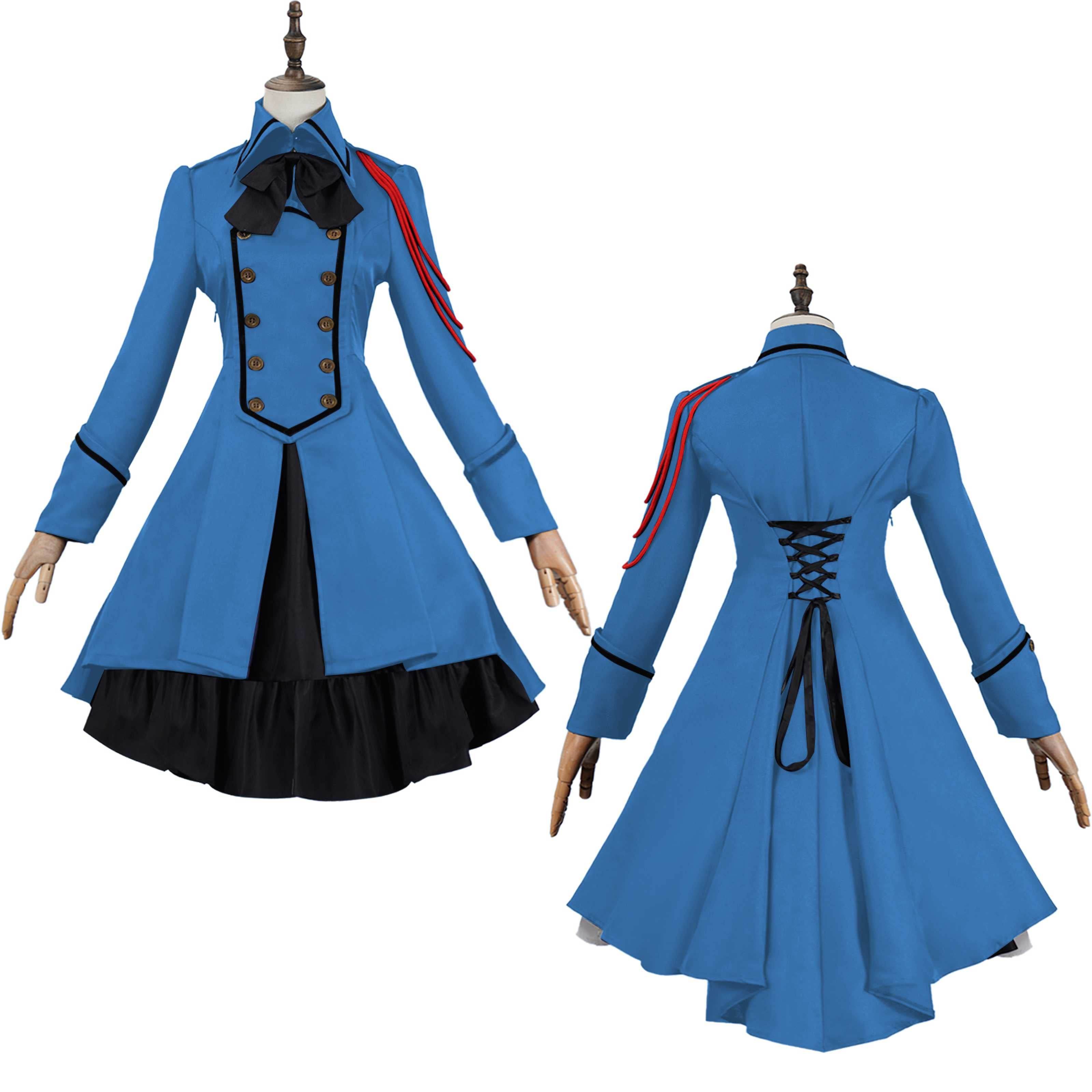 Medieval cos Renaissance gothic dress Retro bow ruffled punk cosplay skirt - zzcosplay