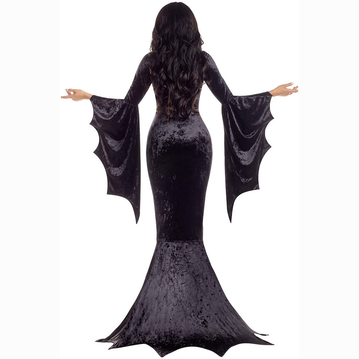 Halloween Bat Witch Ghost Bride Costume Vampire Dress for Women - ZZCOSPLAY