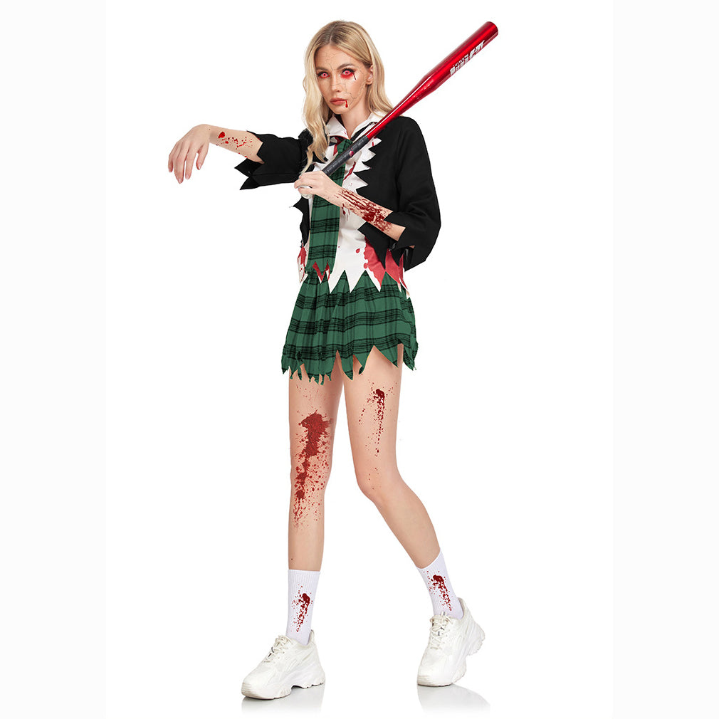 College Vampire Outfit Horror Zombie Student Uniform Party Women Halloween - ZZCOSPLAY