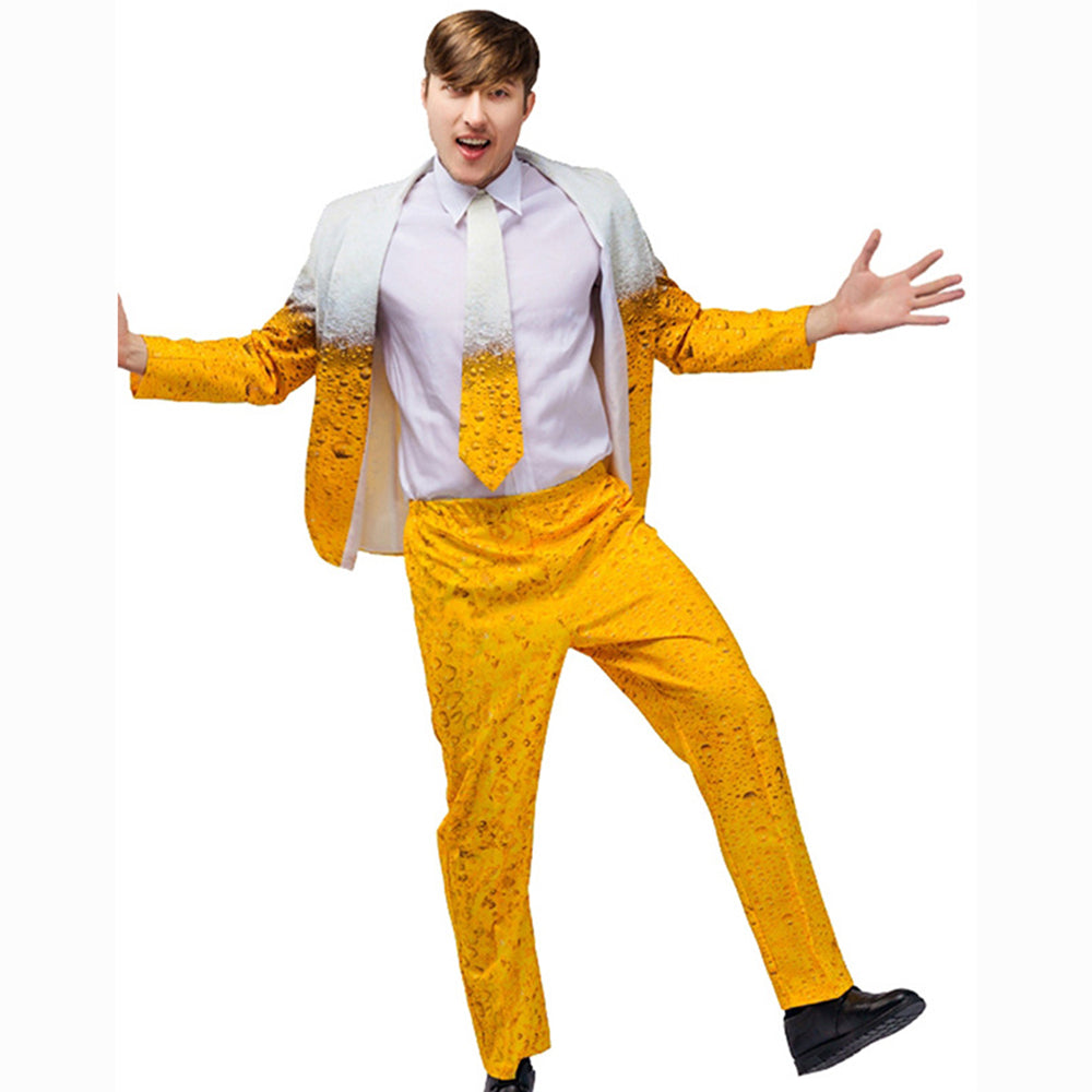 Beer Costume Funny Costume Oktoberfest Outfits Dress For Men Women Halloween Carnival - ZZCOSPLAY