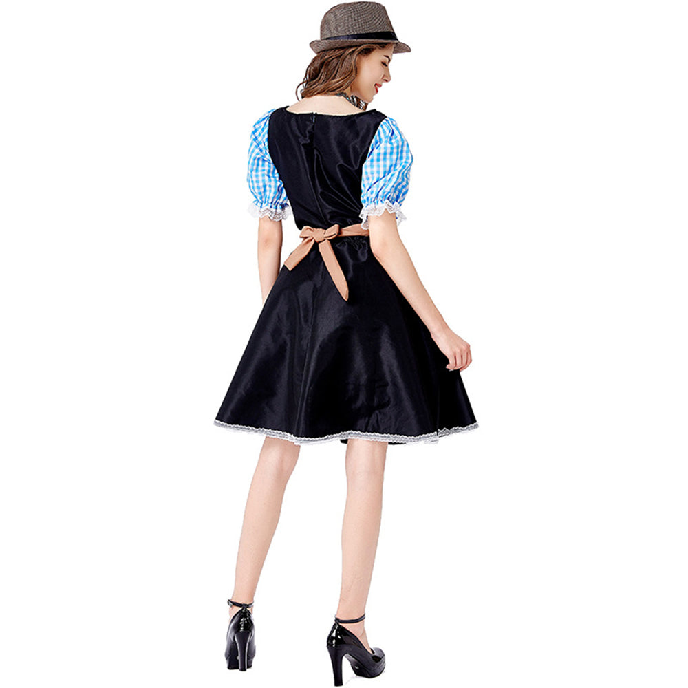 Women Oktoberfest Costume Bavarian Maid Party Dress Carnival Halloween - ZZCOSPLAY