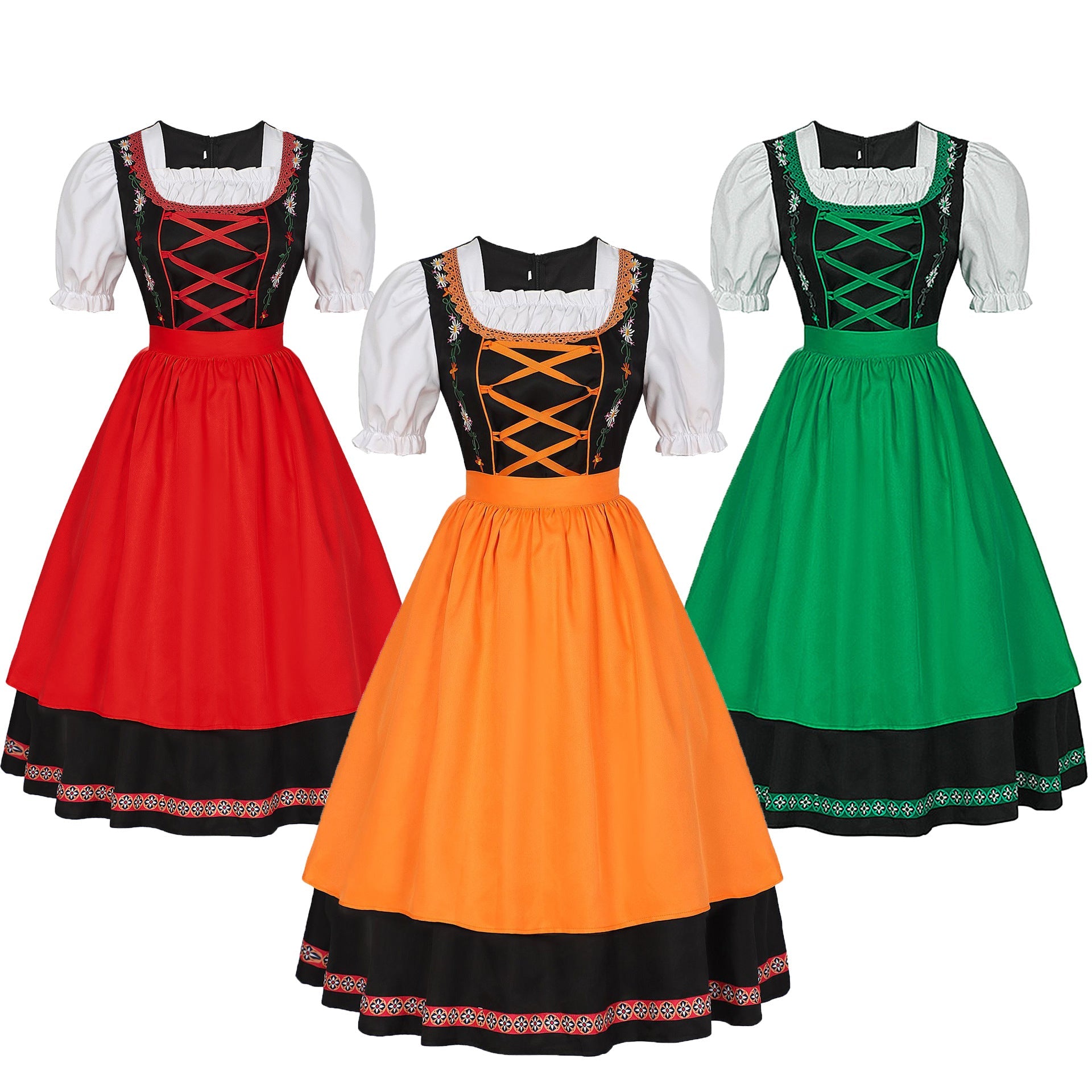 German Oktoberfest Bavarian Nation Costume Overalls Set Halloween Carnival Outfit - ZZCOSPLAY