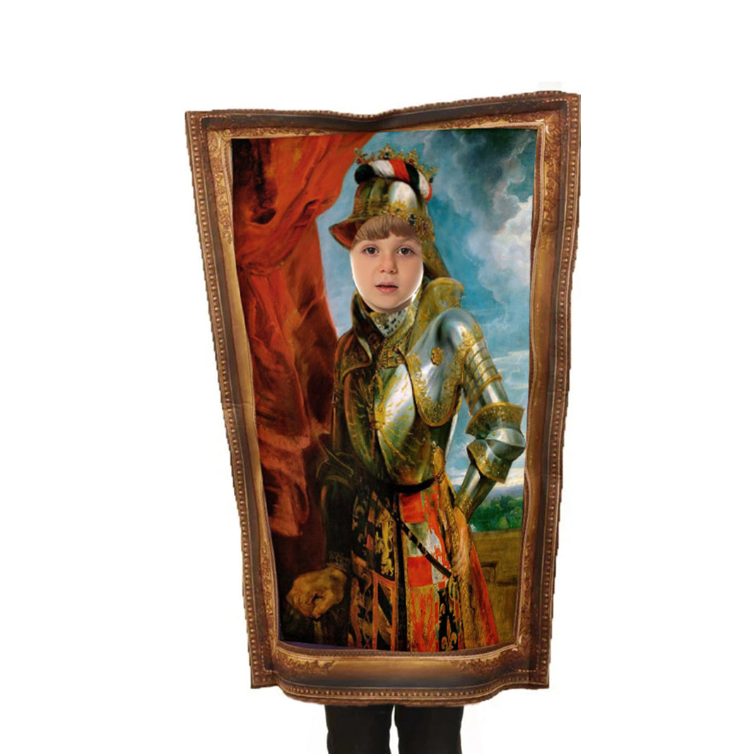 Funny spoof murals Costume Mona Lisa French girl Einstein Marie Curie King Queen Victoria Knight - ZZCOSPLAY