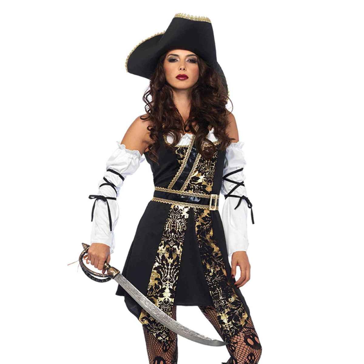 Buccaneer Pirate Costume of Black Sea For Women Halloween