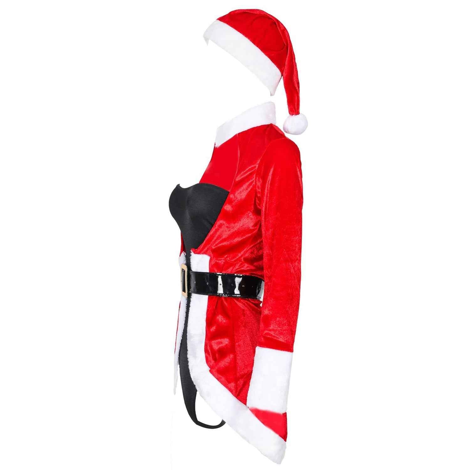 Women Christmas Costume Tuxedo Dress and Jumpsuit Costume Set