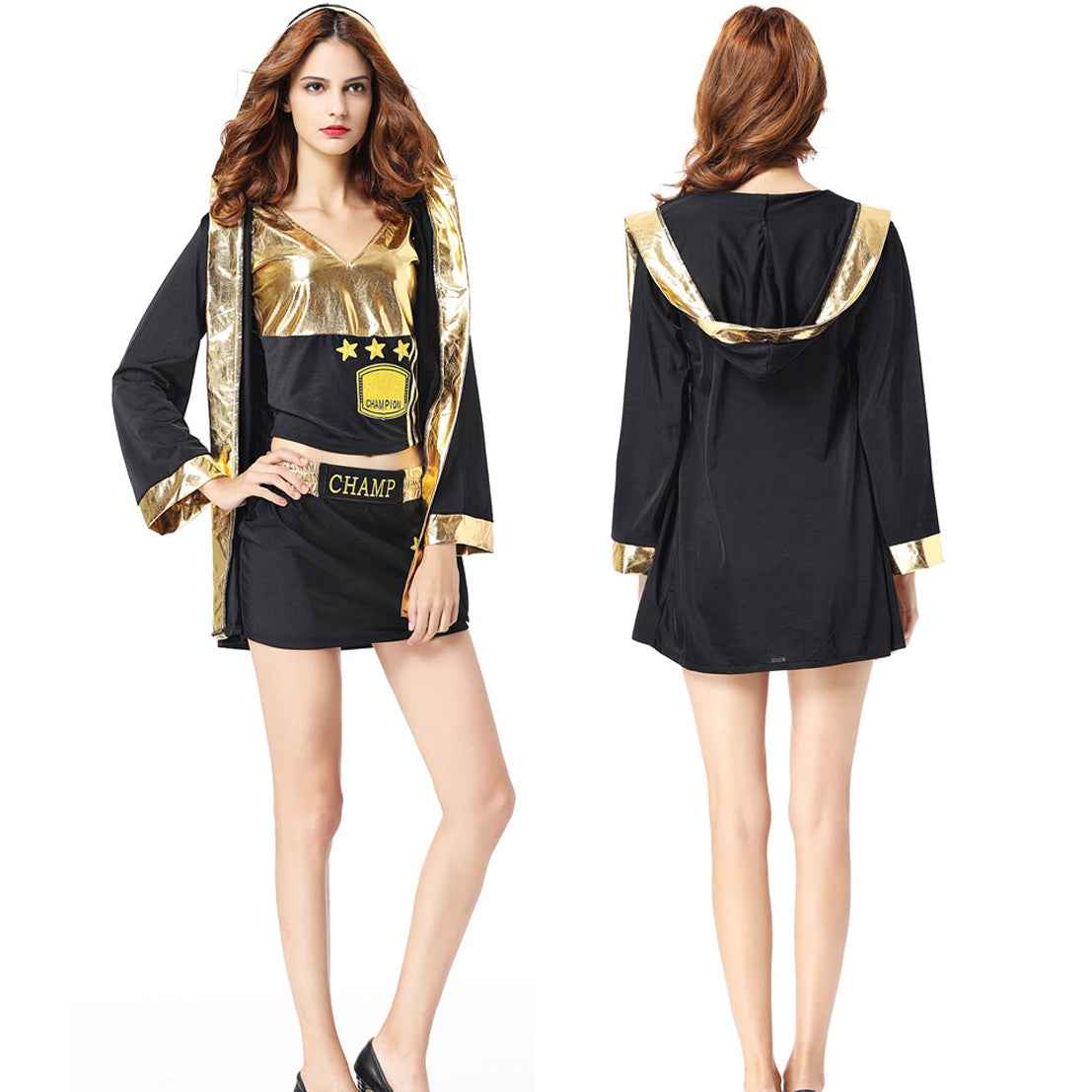 Boxing Champion Cheerleader Sport Costume For Women