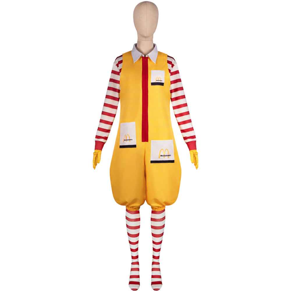 McDonald's Ronald Funny Cosplay Costume Adult Kids Halloween