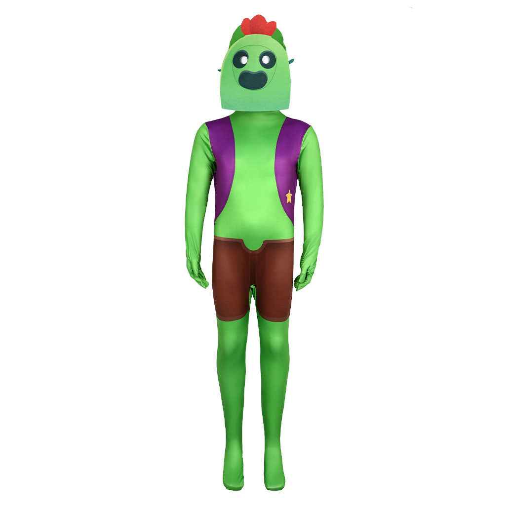 Brawl Stars Spike Leon Crow Costume Cosplay Halloween