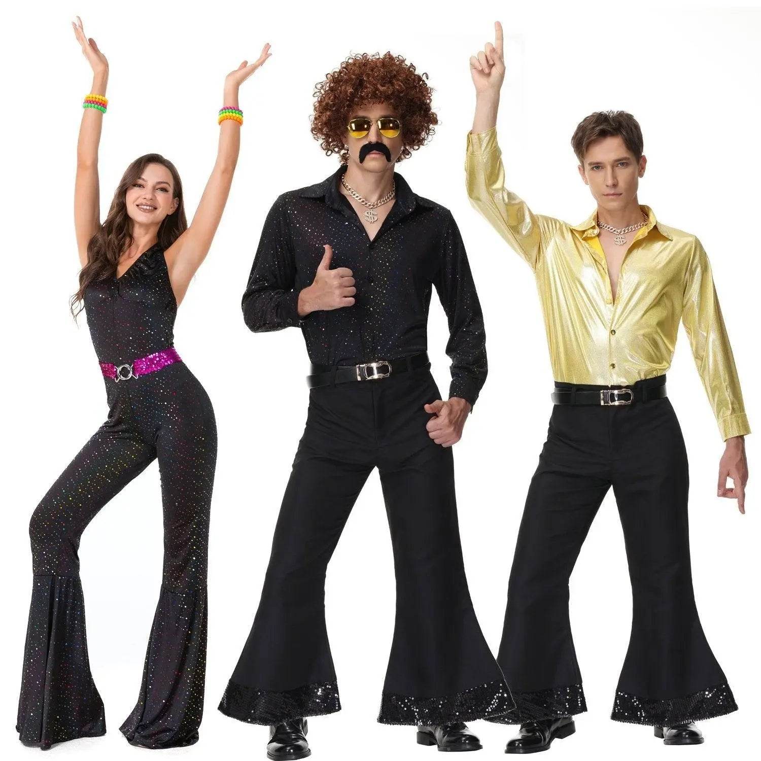 70s Hip Hop Rock Hippie Costumes Fancy Dress Cosplay Halloween Outfit For Adult - zzcosplay