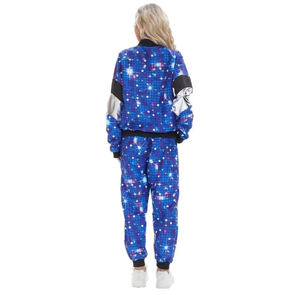 80s Retro Disco Hip Hop Fancy Dress Adult Costume Outfits Carnival Suit - zzcosplay