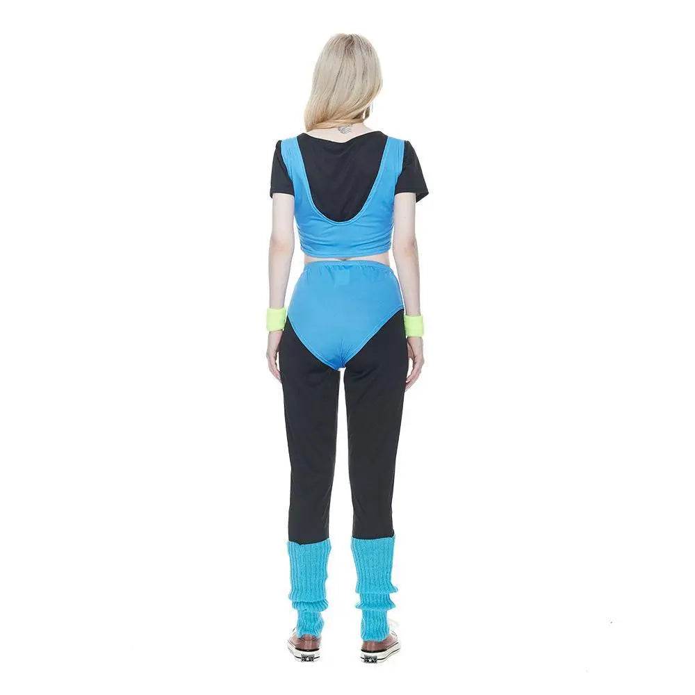 80s Retro Disco Hip Hop Sports Suit Fancy Dress Halloween Costume Dance Outfit - zzcosplay