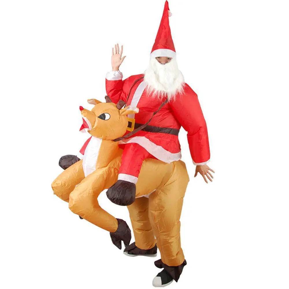 Adult Inflatable Halloween Santa Claus Cosplay Costume Suit - zzcosplay