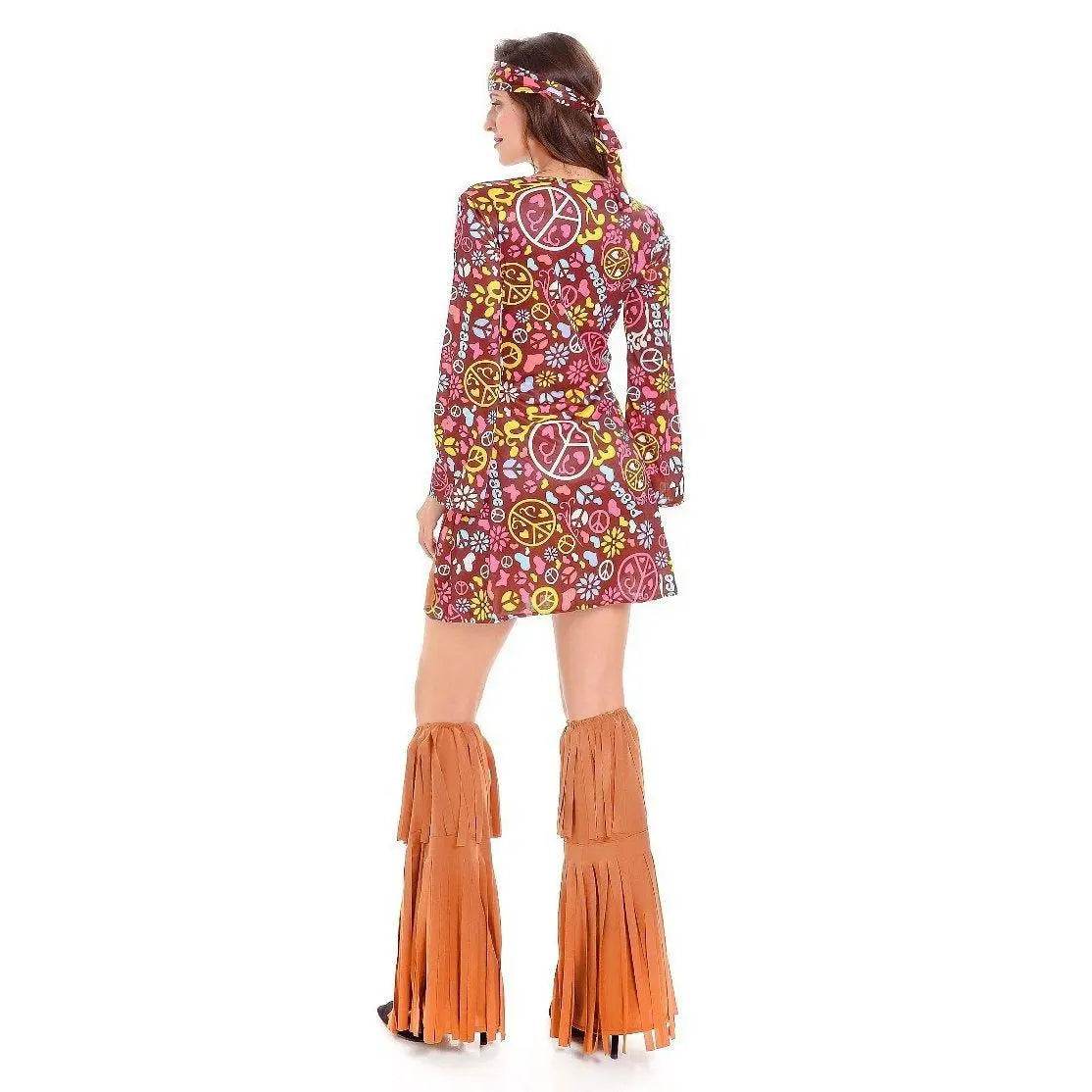 Adult Peace and Love Hippie Costume Party Halloween Women's Tassel - zzcosplay